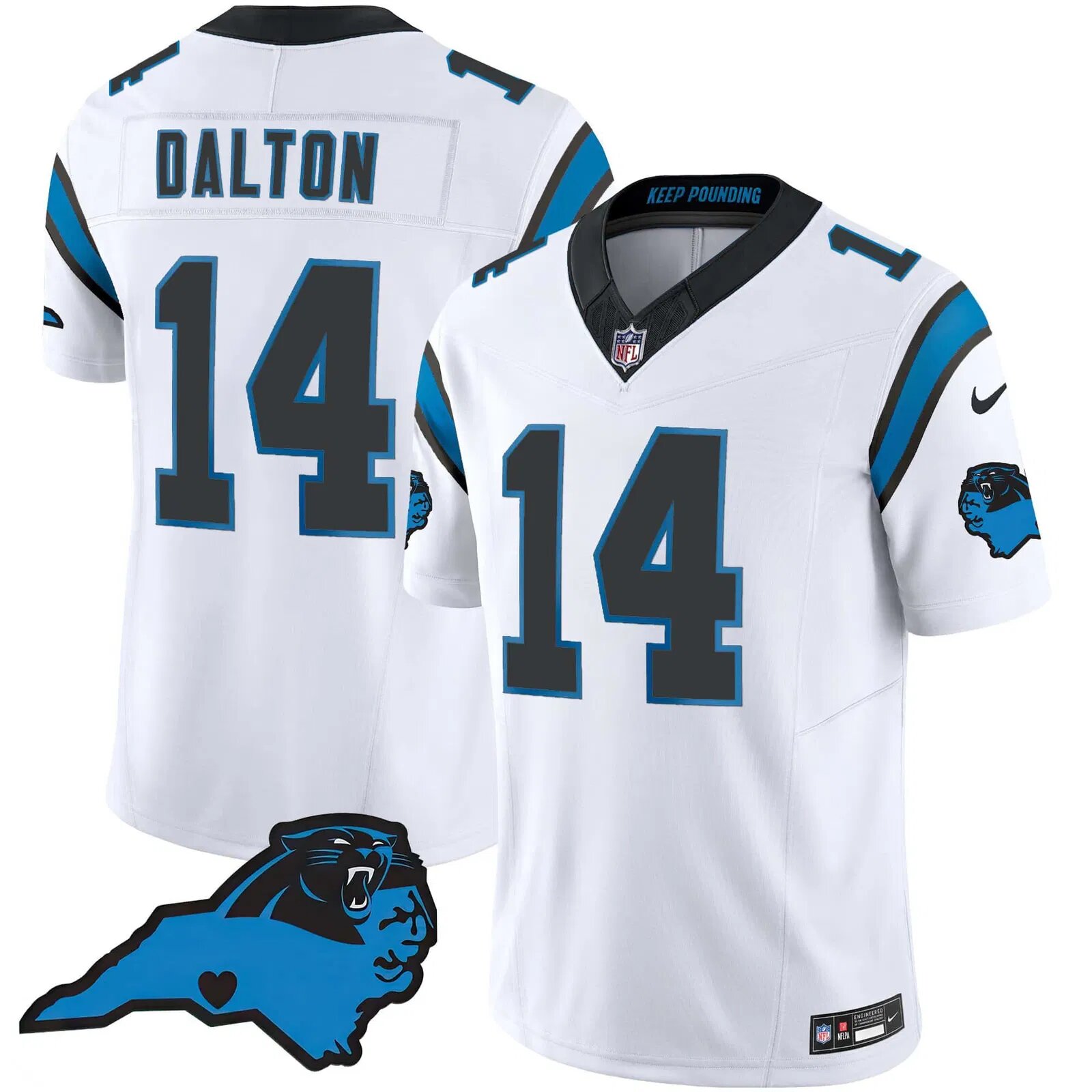 Men Carolina Panthers #14 Dalton White 2024 Nike Vapor Limited NFL Jersey